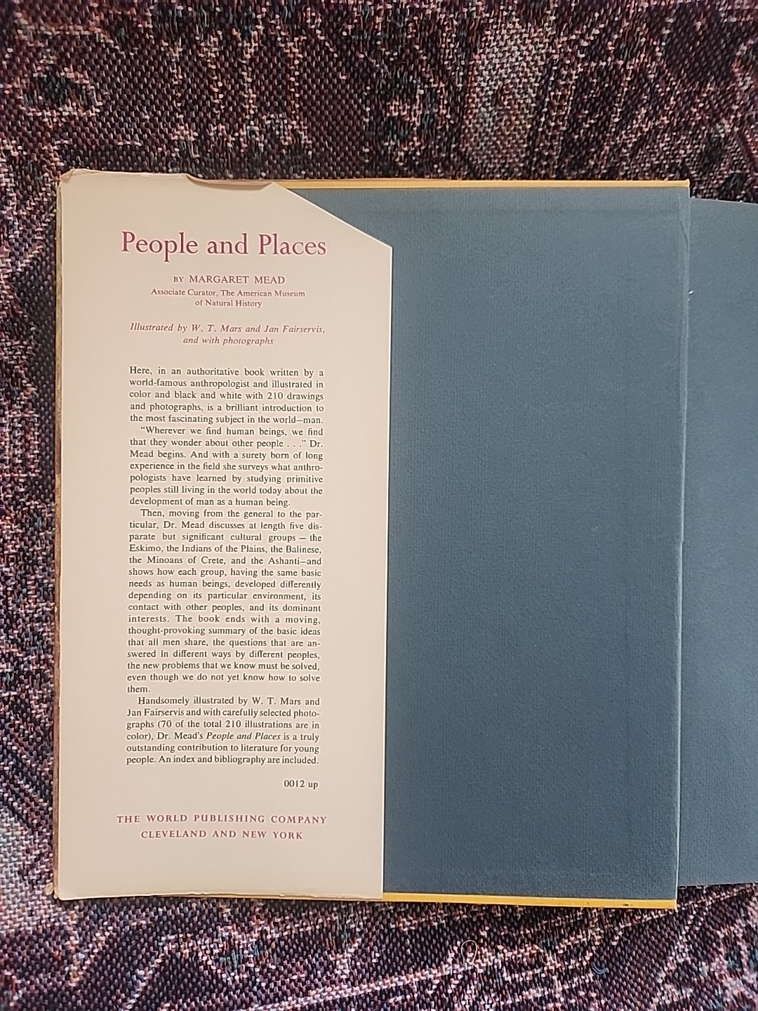 People and Places Margaret Mead Rainbow Book 1959 Color Illustrated 1st Ed DJ