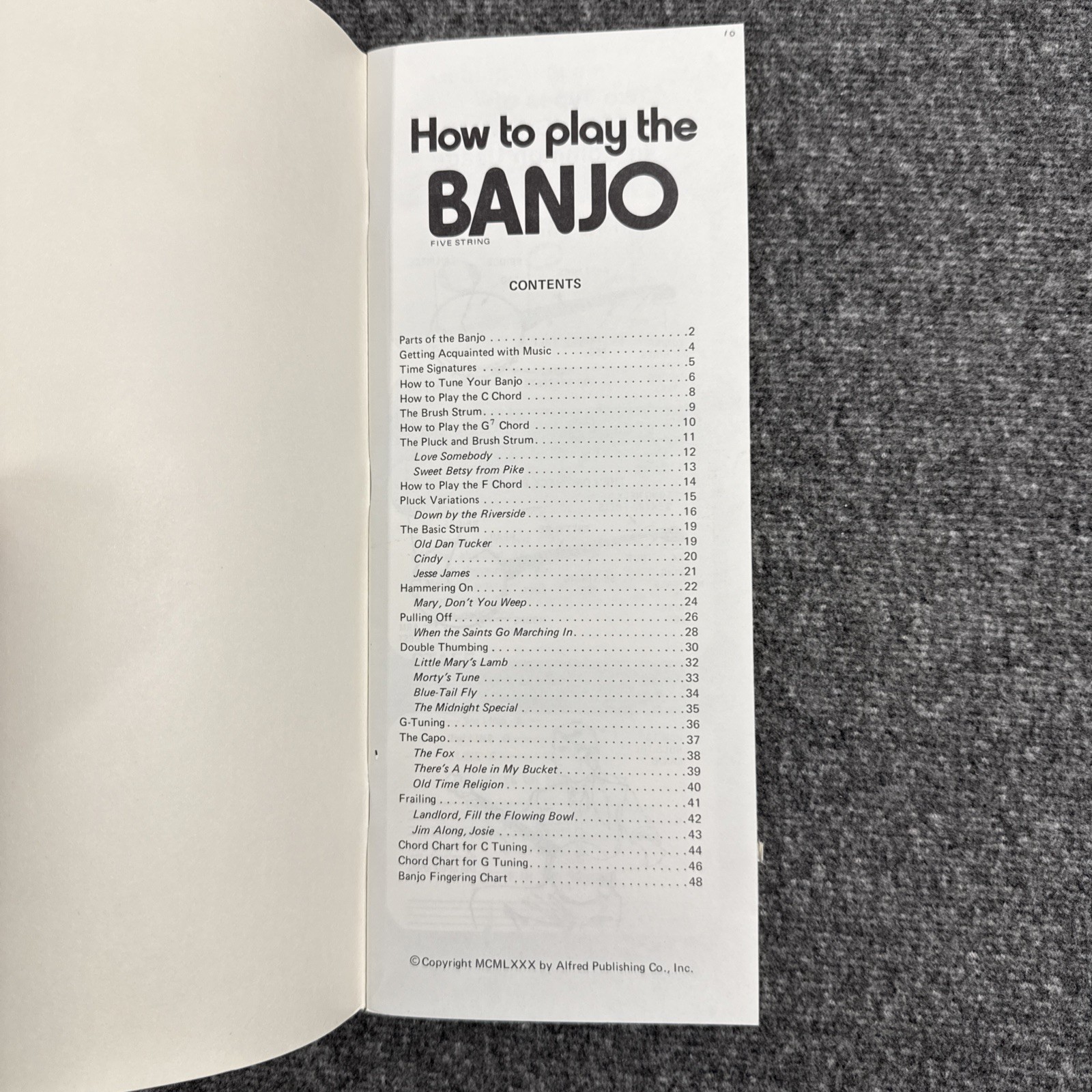 An Alfred Handy Guide How To Play The Banjo by Morton Manus Vintage 1980