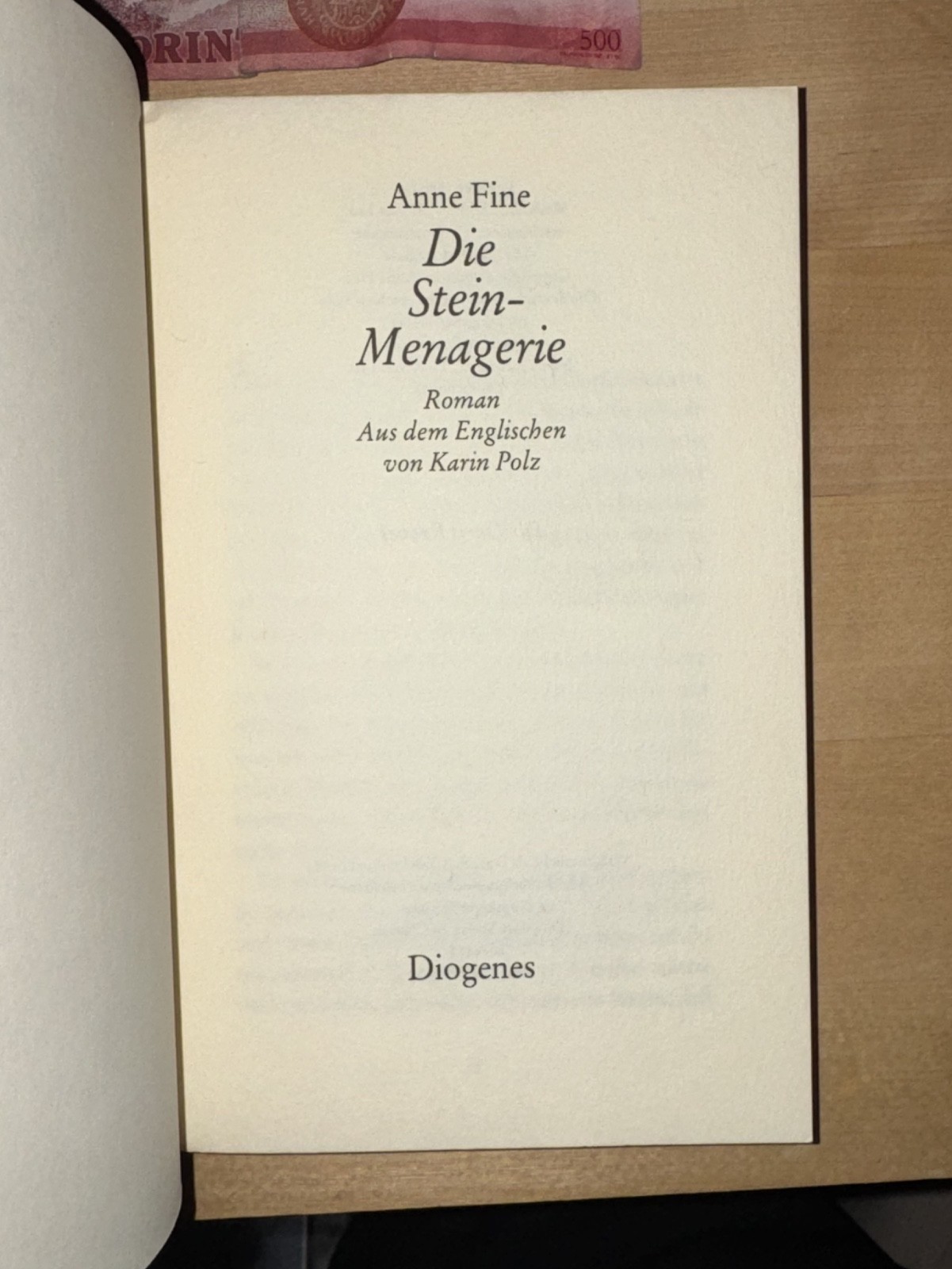 Anne Fine Die Stein-Menagerie Roman