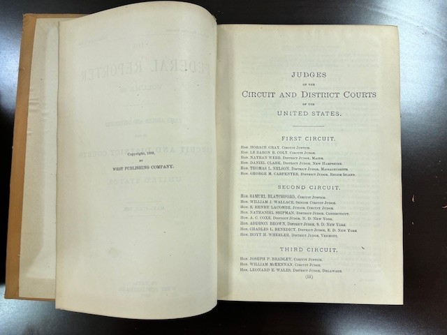 Lot of 5 Federal Reporter Antique Law Books 1880s Vol 35 36 37 38 39 Leather
