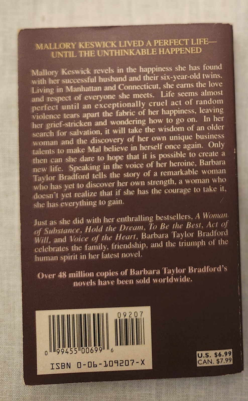 SIGNED Everything to Gain by Barbara Taylor Bradford First Print Mass Market