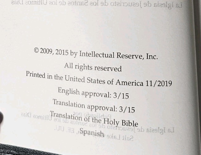 LDS Spanish Split Quad Scripture Set Black Leather 8.5″ X 5.5″ Book Of Mormon