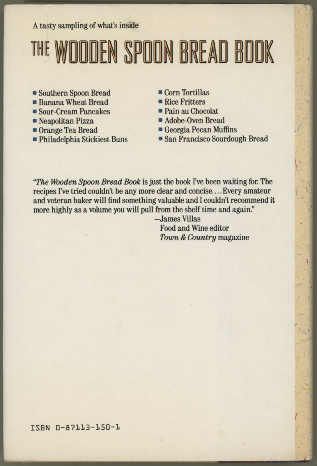 Wooden Spoon BREAD BOOK Baking Cookbook Marilyn M. Moore 1ST/DJ