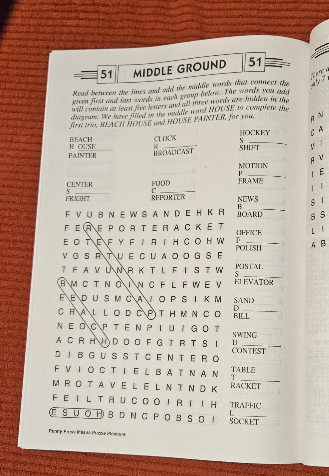 Lot of 2 Penny Press Dell Missing List Word Seeks Puzzle Books Vol 120, 121