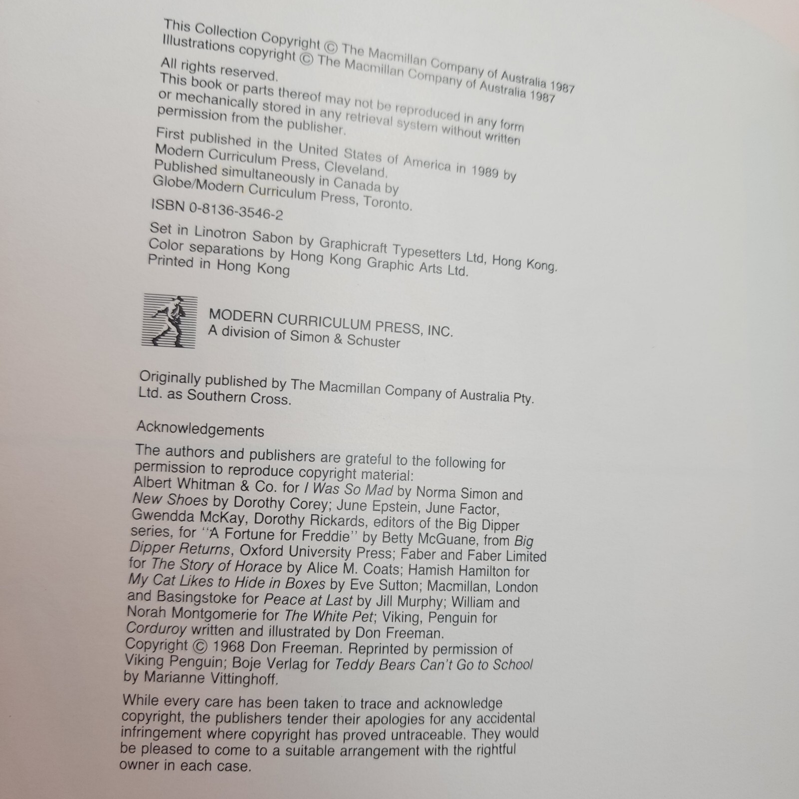 Modern Curriculum Press Stories to Share Grammer School Classical Literature 1-3