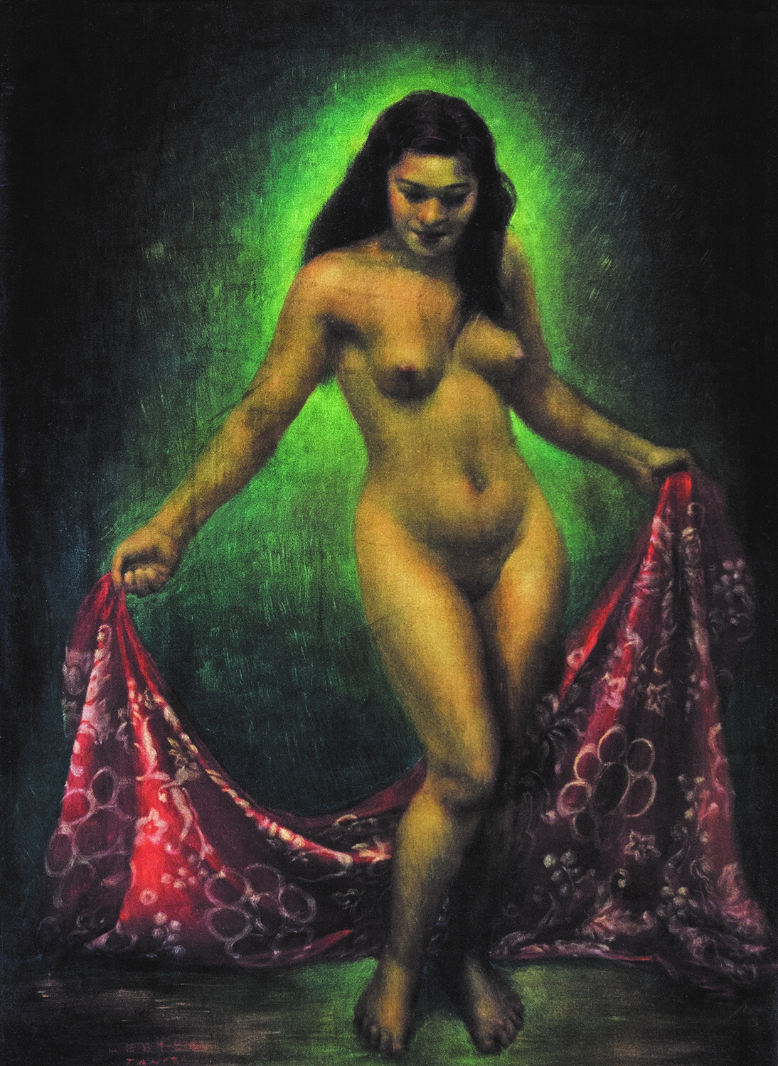 LEETEG, BABES, BARS, BEACHES, and BLACK VELVET ART; author signed, nudes,Tahiti