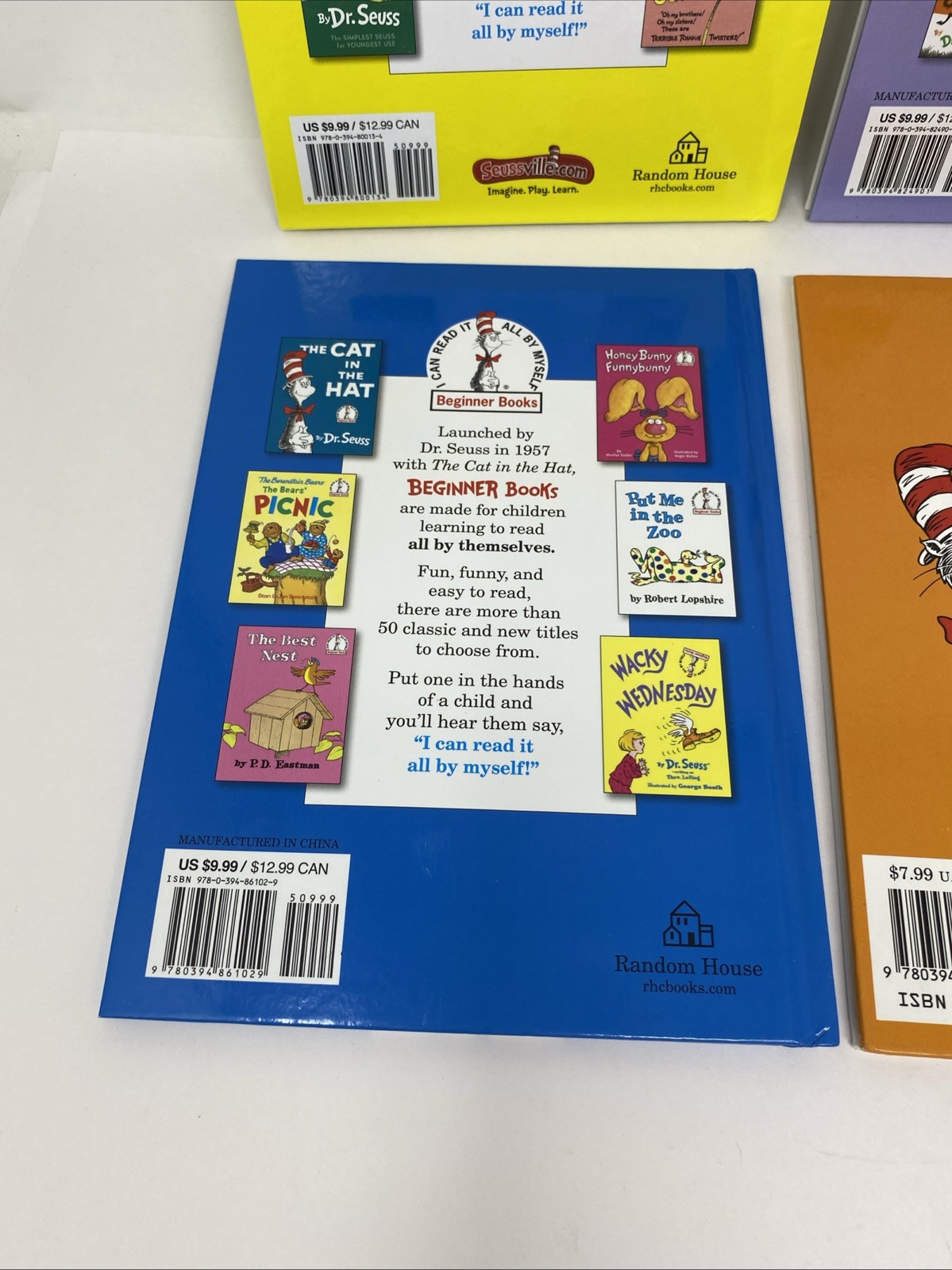 Lot of 6 Dr. Seuss Cat In The Hat Beginner Books HC 9.25 x 6.75 FREE SHIPPING!