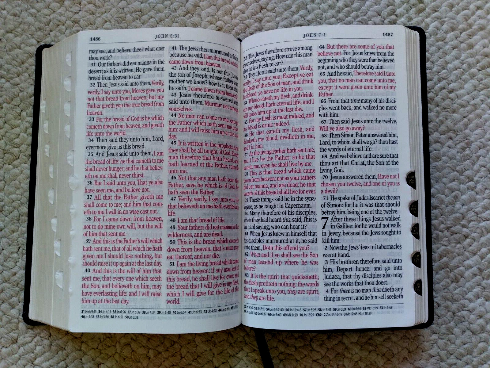 2017 Holy Bible KJV Giant Print Gold Edge RED LETTER Bible by Christian Art Gift