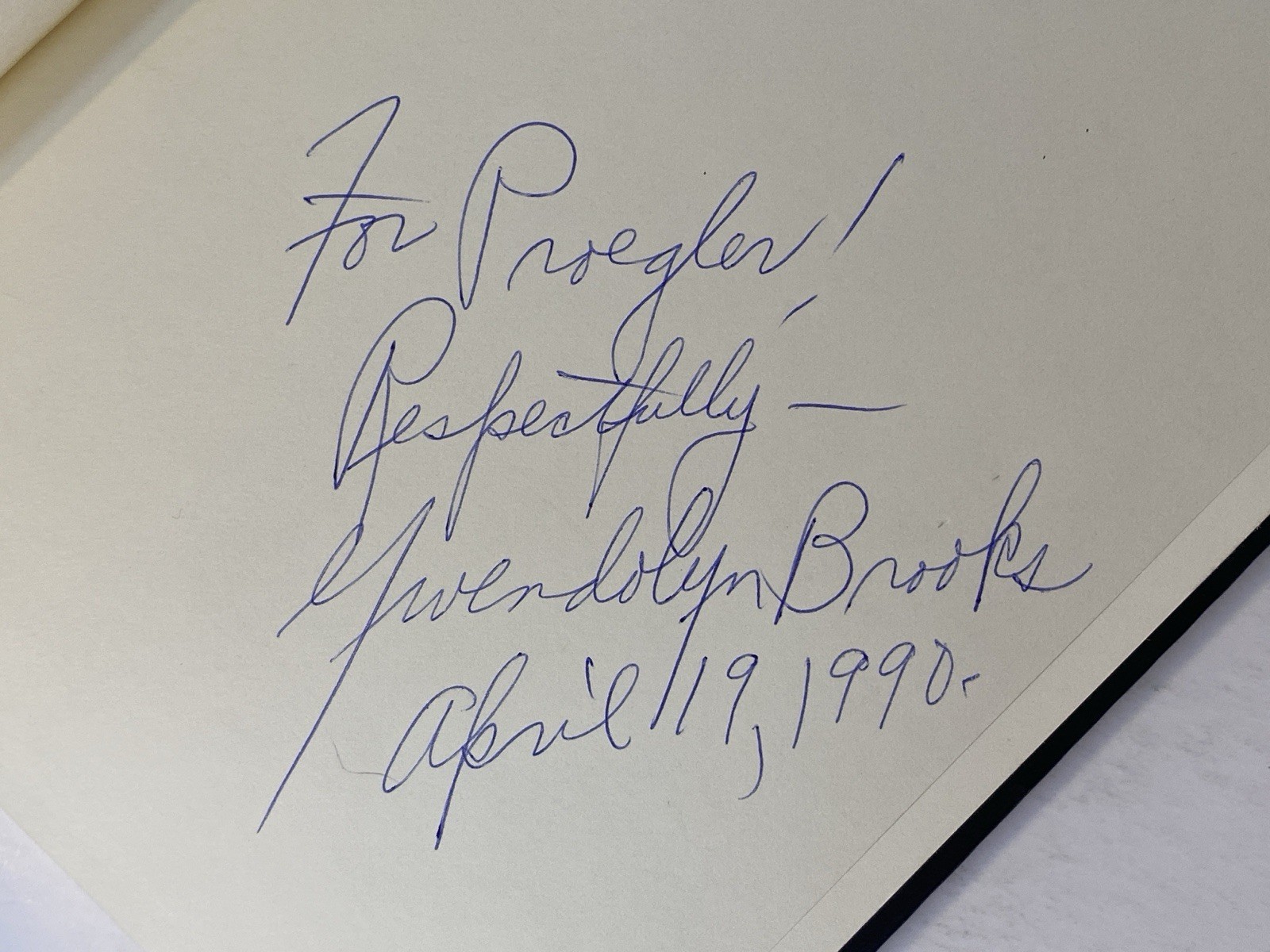 SIGNED BY GWENDOLYN BROOKS! A Life of Gwendolyn Brooks by George Kent 1990 hc
