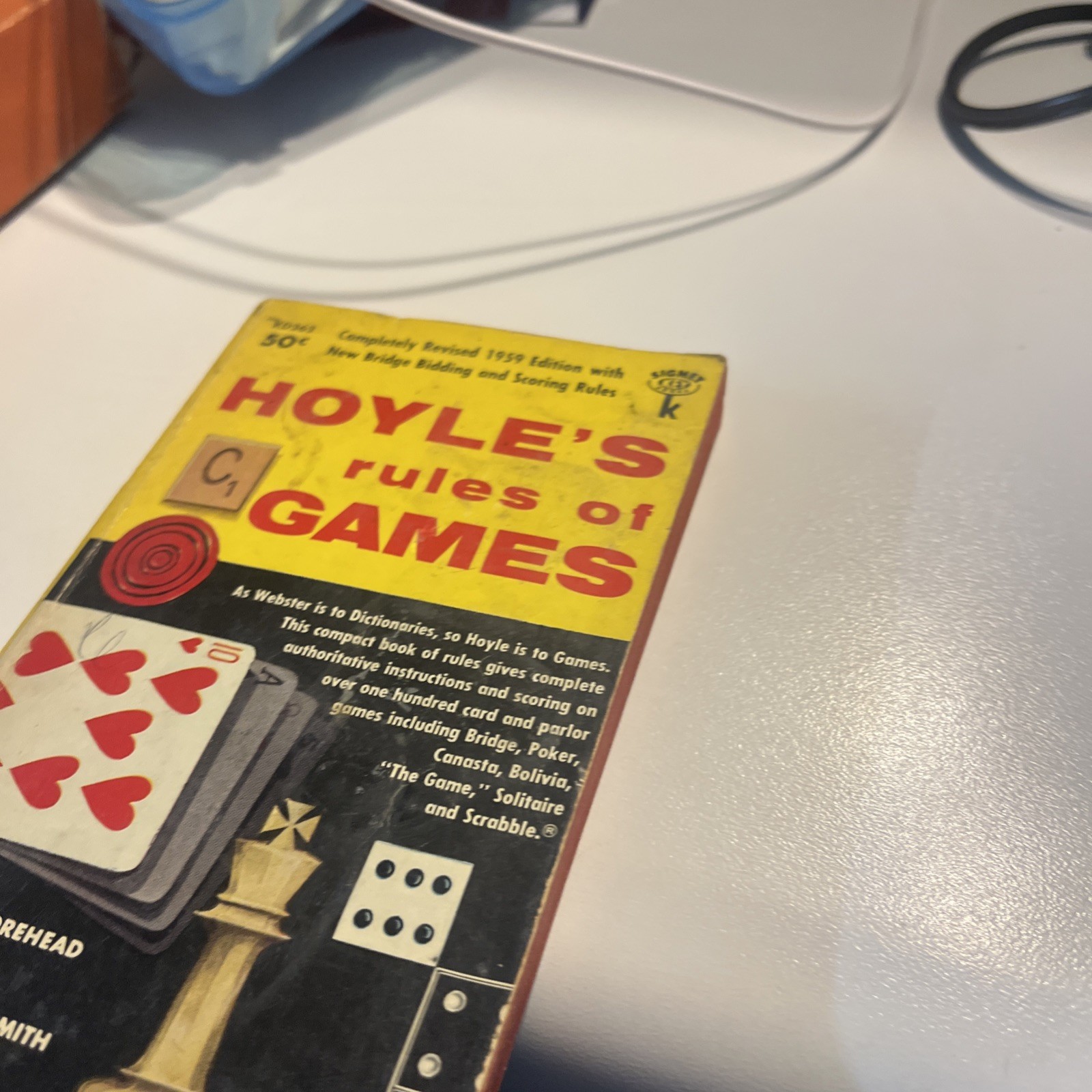 Hoyle’s Rules of Games Book Instructions Scrabble Poker Bridge Cards VTG 1959
