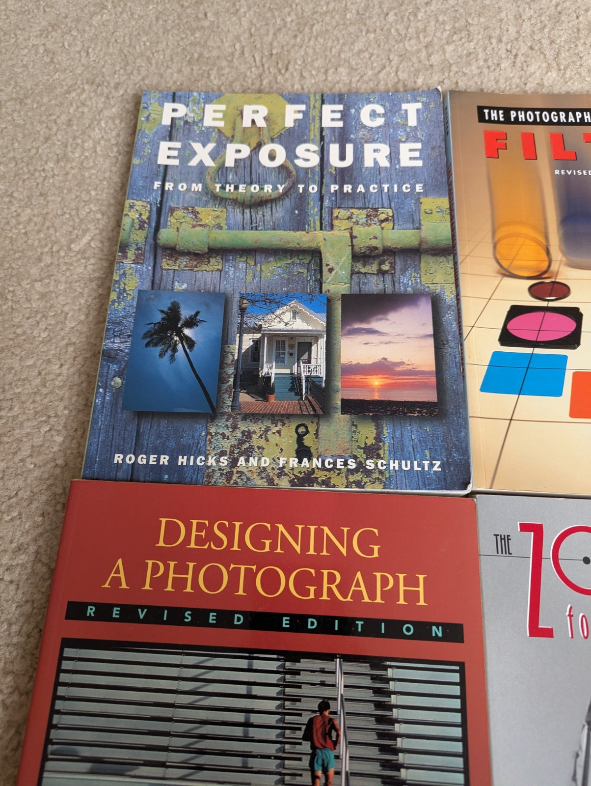 Lot of 4 Photography Books: Filters ~ Exposure ~ Zone System ~ Designing a Photo