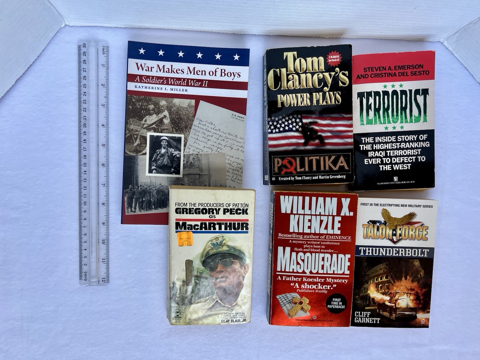 Lot Of 6 Military/War Paperback Books / Novels Fair-good Pre Owned 2lb 6.1oz