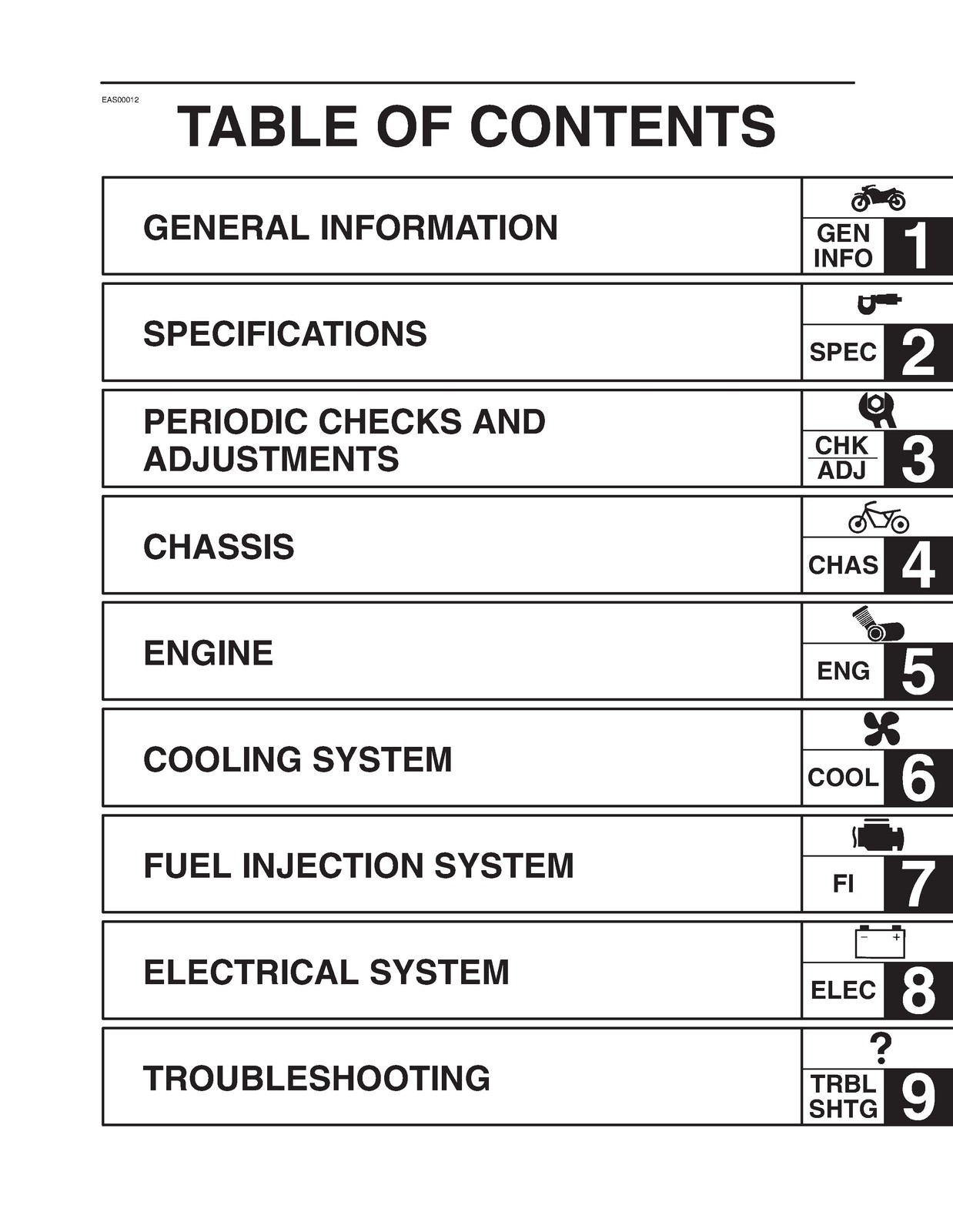 YAMAHA YZF-R6R YZF-R6SR YZF-R6RC YZF-R6SRC Service Manual 2002, FOLDOUTS