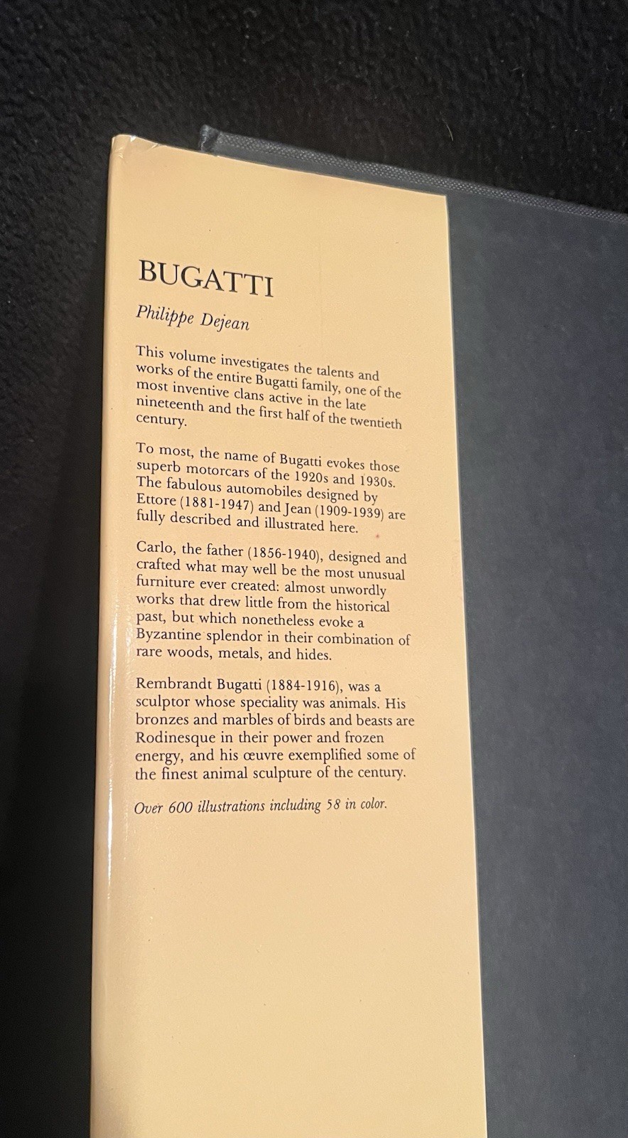Philippe BUGATTI Carlo Rembrandt Ettore Jean First Edition 1982 Book