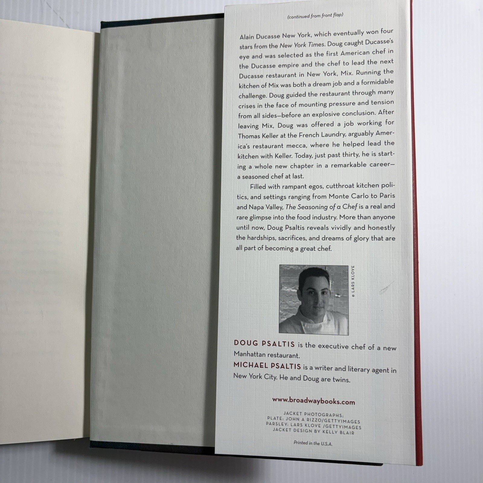 The Seasoning of a Chef FIRST EDITION: my journey from diner to Ducasse HC DJ VG