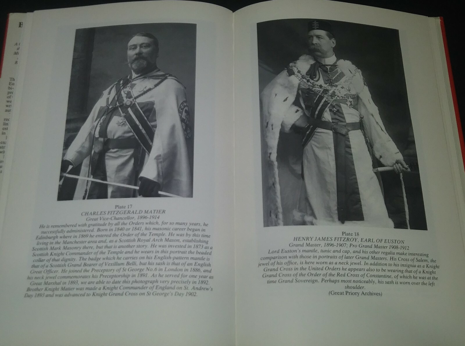 Brethren in Chivalry 1791-1991 Frederick Smyth Masons Templars Grand Priory 1st