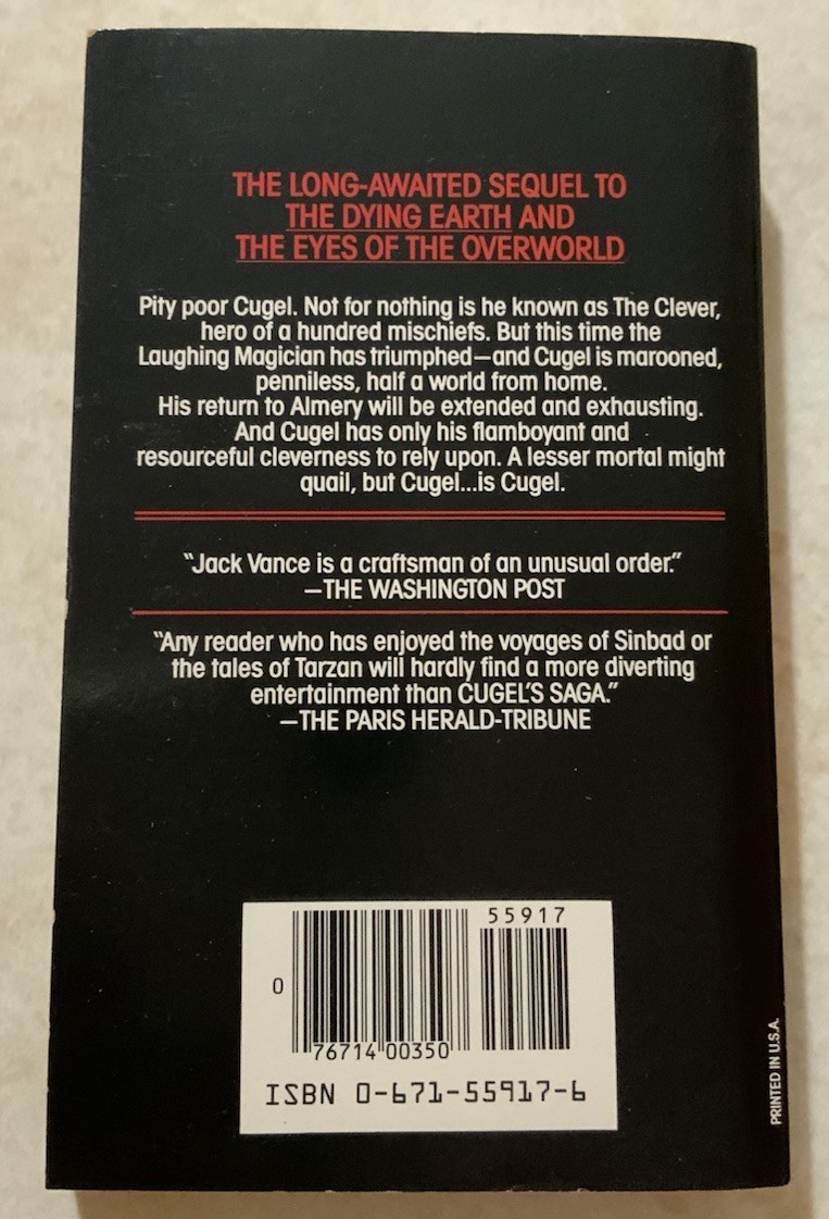 Cugel’s Saga By Jack Vance 1984 Baen Paperback