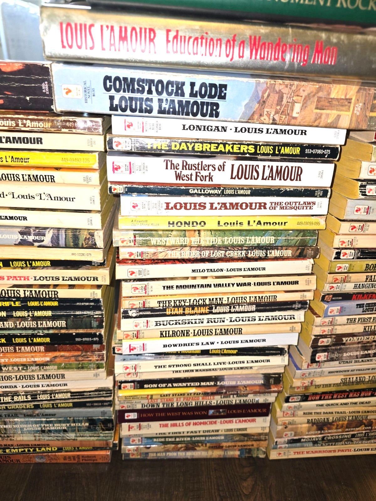 80 + Louis L’Amour Lot Of Vintage PB Paperback Books Book Lot Western