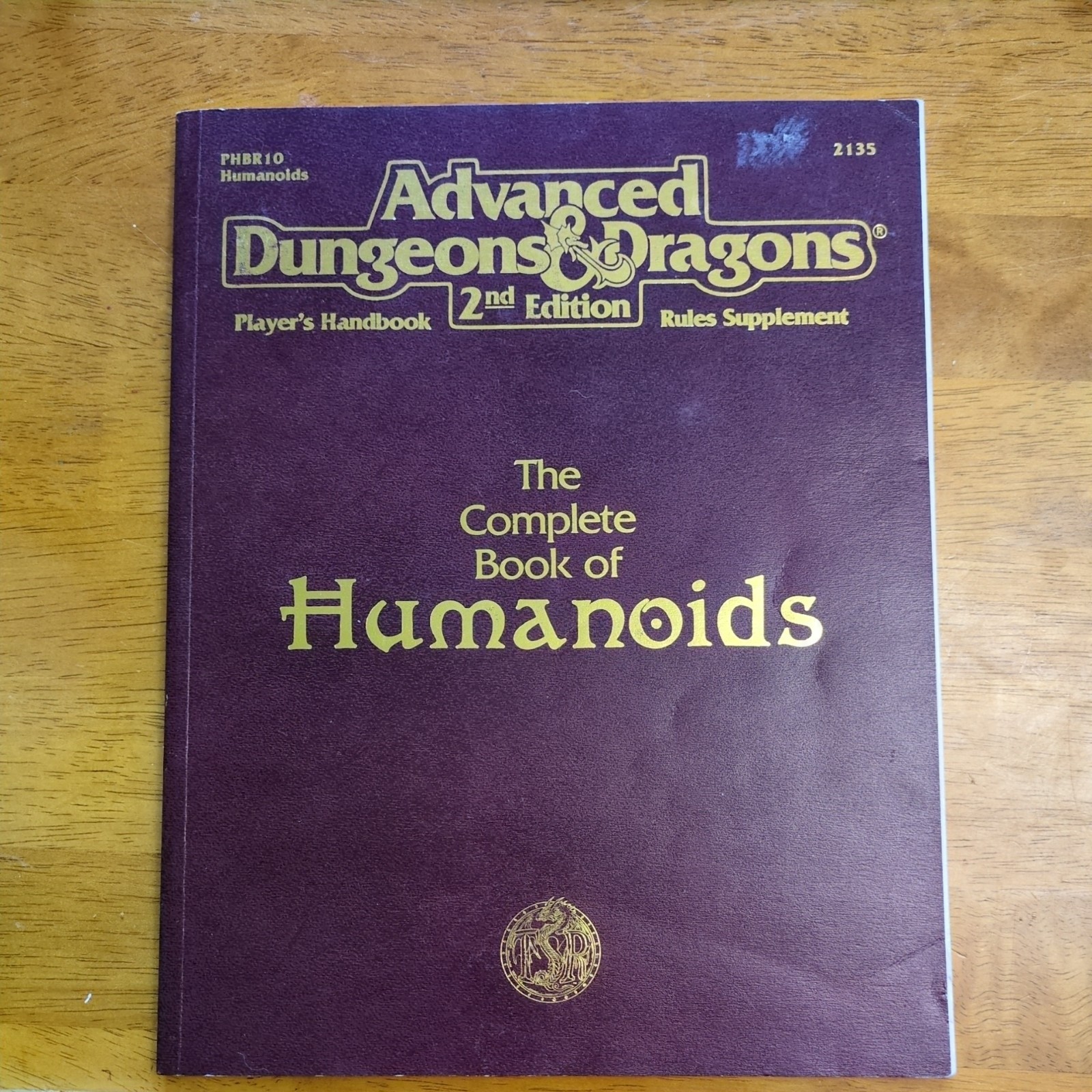 AD&D 2nd Edition Complete Book of Humanoids TSR 2135 Dungeons & Dragons