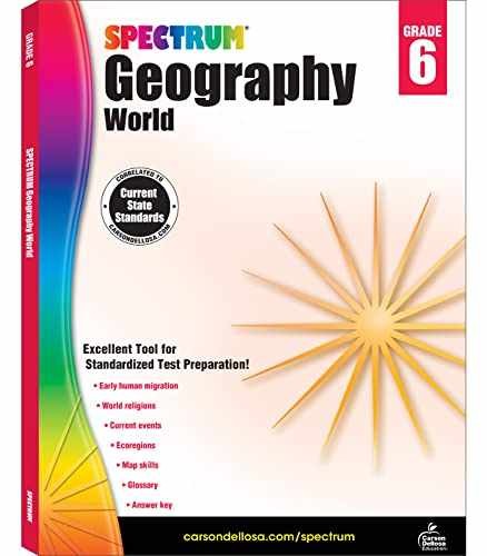 Spectrum Grade 6 Geography Workbook, Map – Paperback, by Spectrum – Very Good