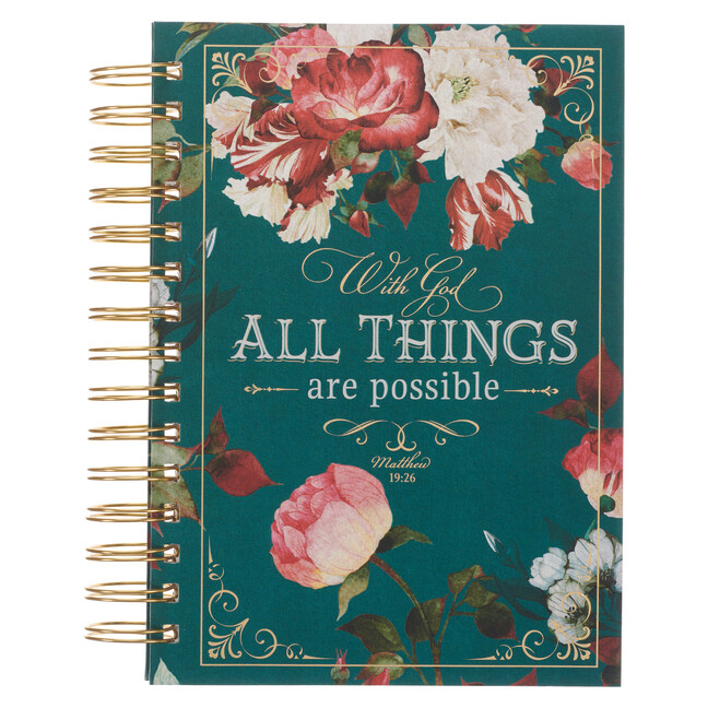 Christian Art Gifts Journal W/Scripture For Women With God All Things Mathe…