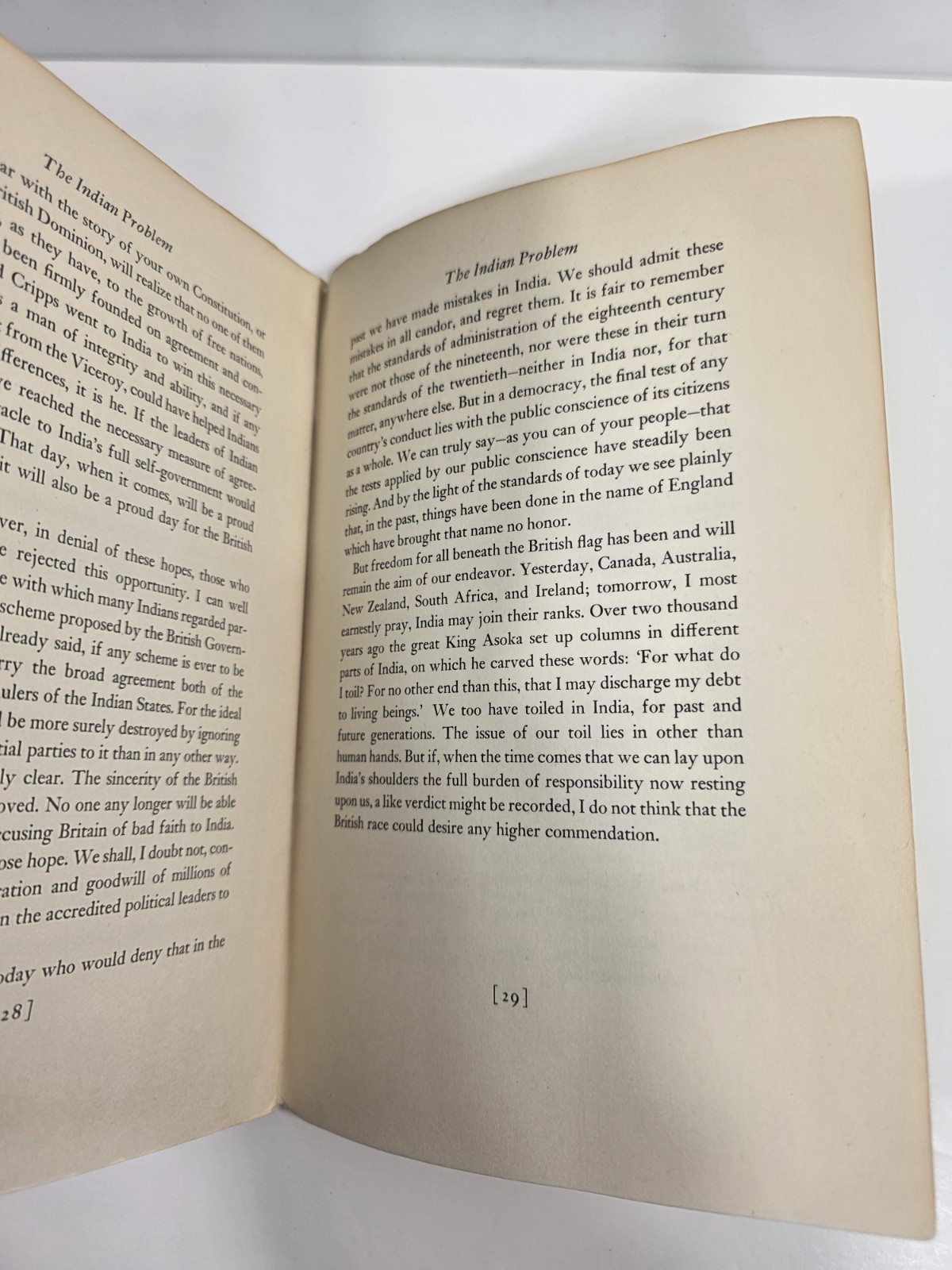 The Indian Problem Viscount Halifax 1942 Oxford University Press 31 Pages