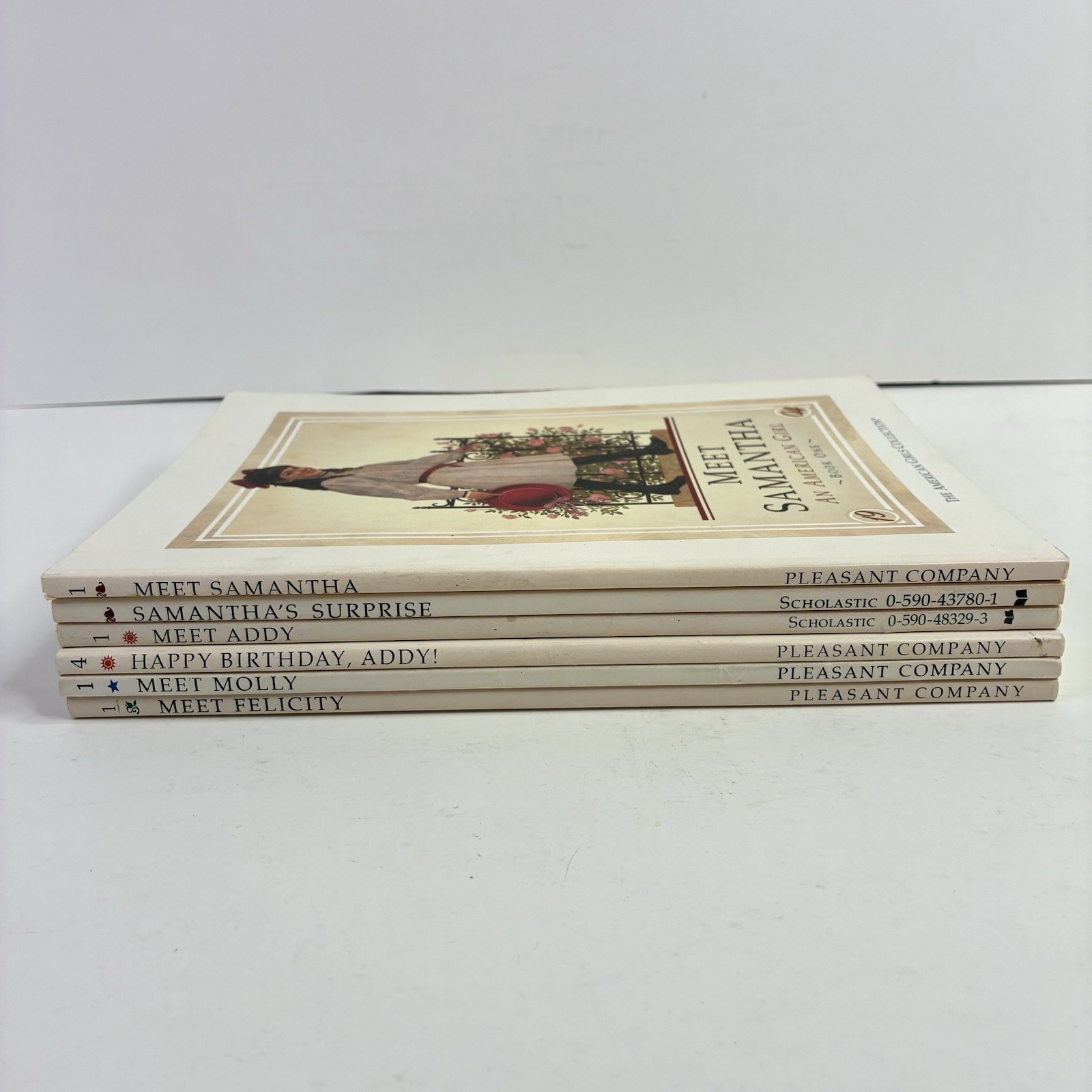 Lot of 6 Vintage American Girl Books Molly Felicity Samantha Addy Paperback
