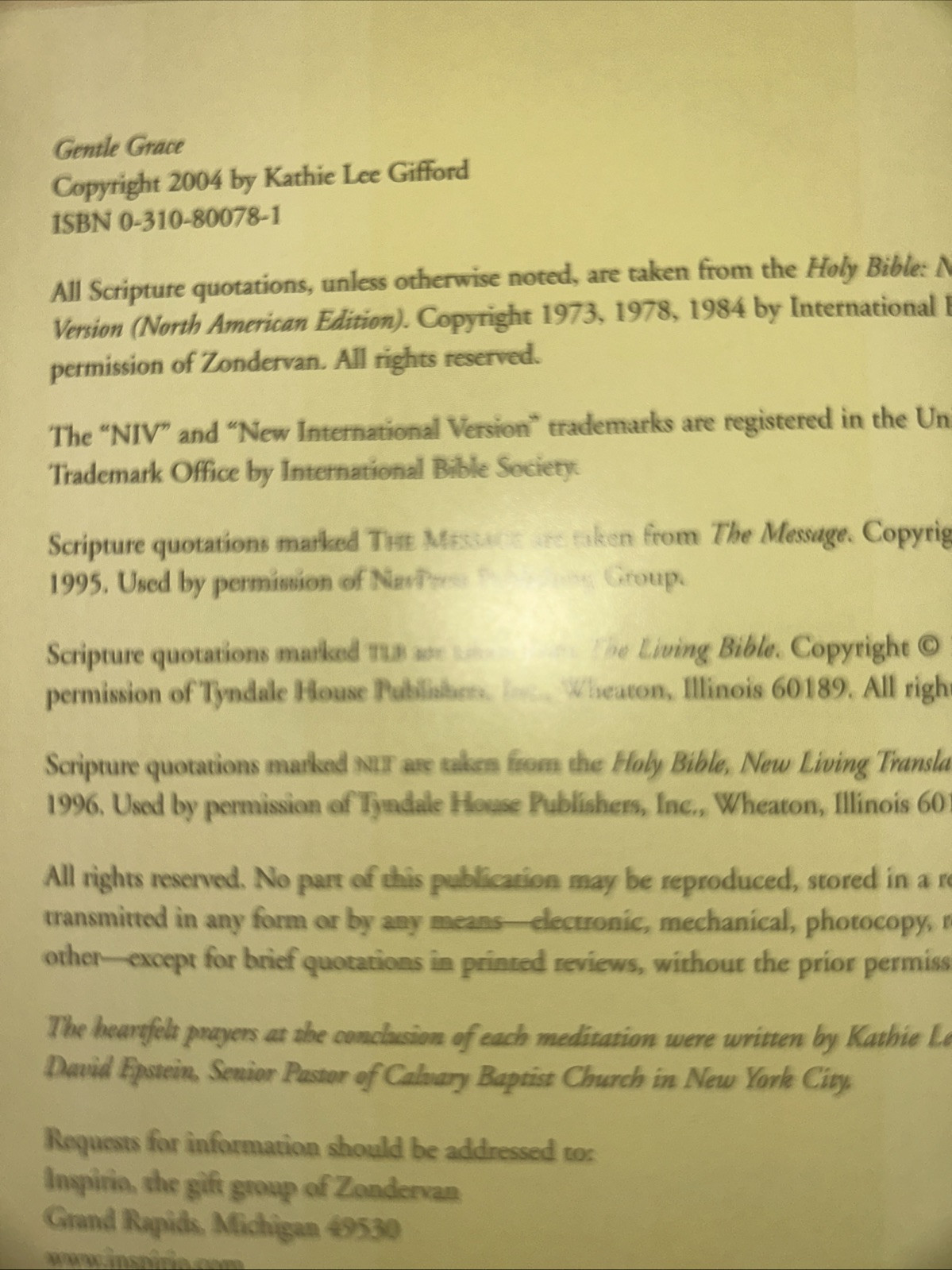 Gentle Grace: Reflections and Scriptures on Gods Gentle Grace Kathie Lee Gifford
