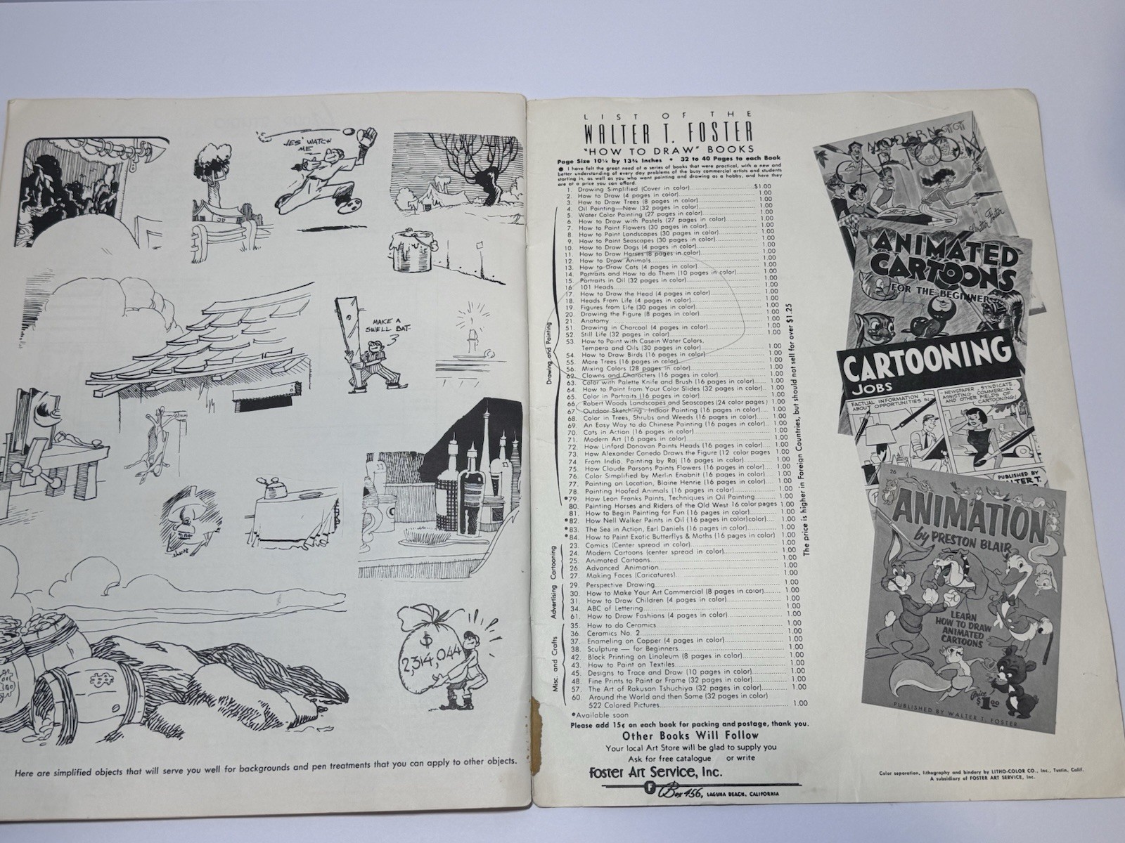 COMICS by Walter T Foster Instructional Drawing Book #23 VTG 1950s Hal Rasmusson