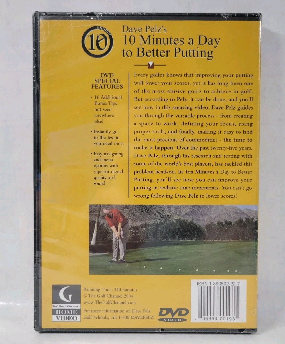 (NEW/SEALED)Dave Pelz’s 10 Minutes a Day to Better Putting DVD(2004)Golf Channel