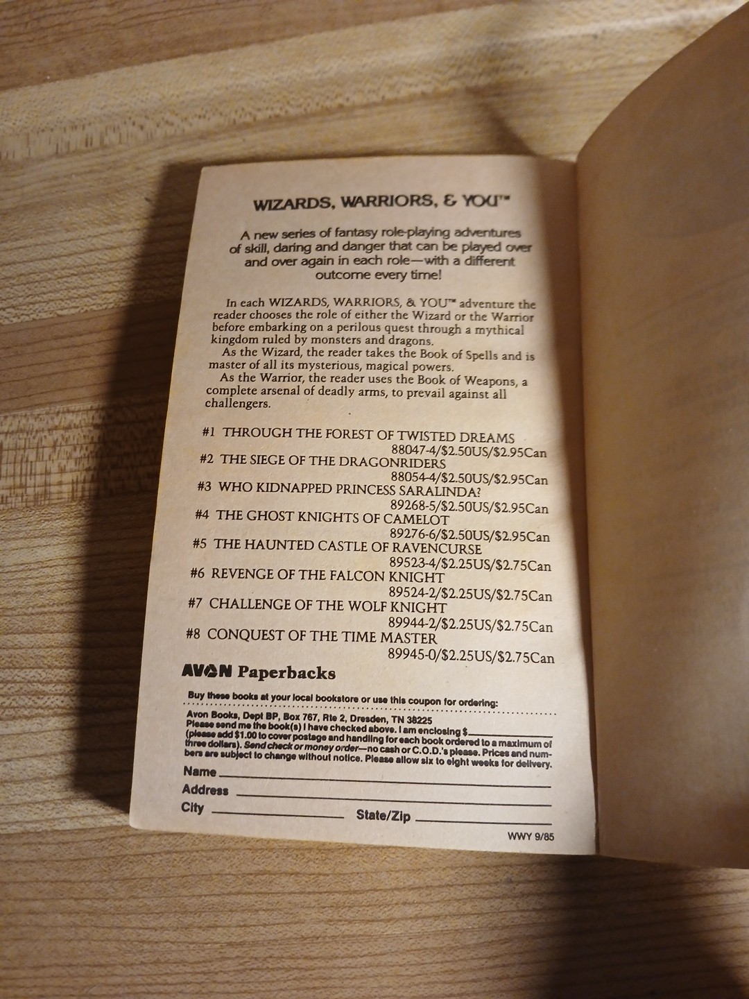 Wizards Warriors & You Book 13 Cavern Of The Phantoms By R. L. Stine CYOA