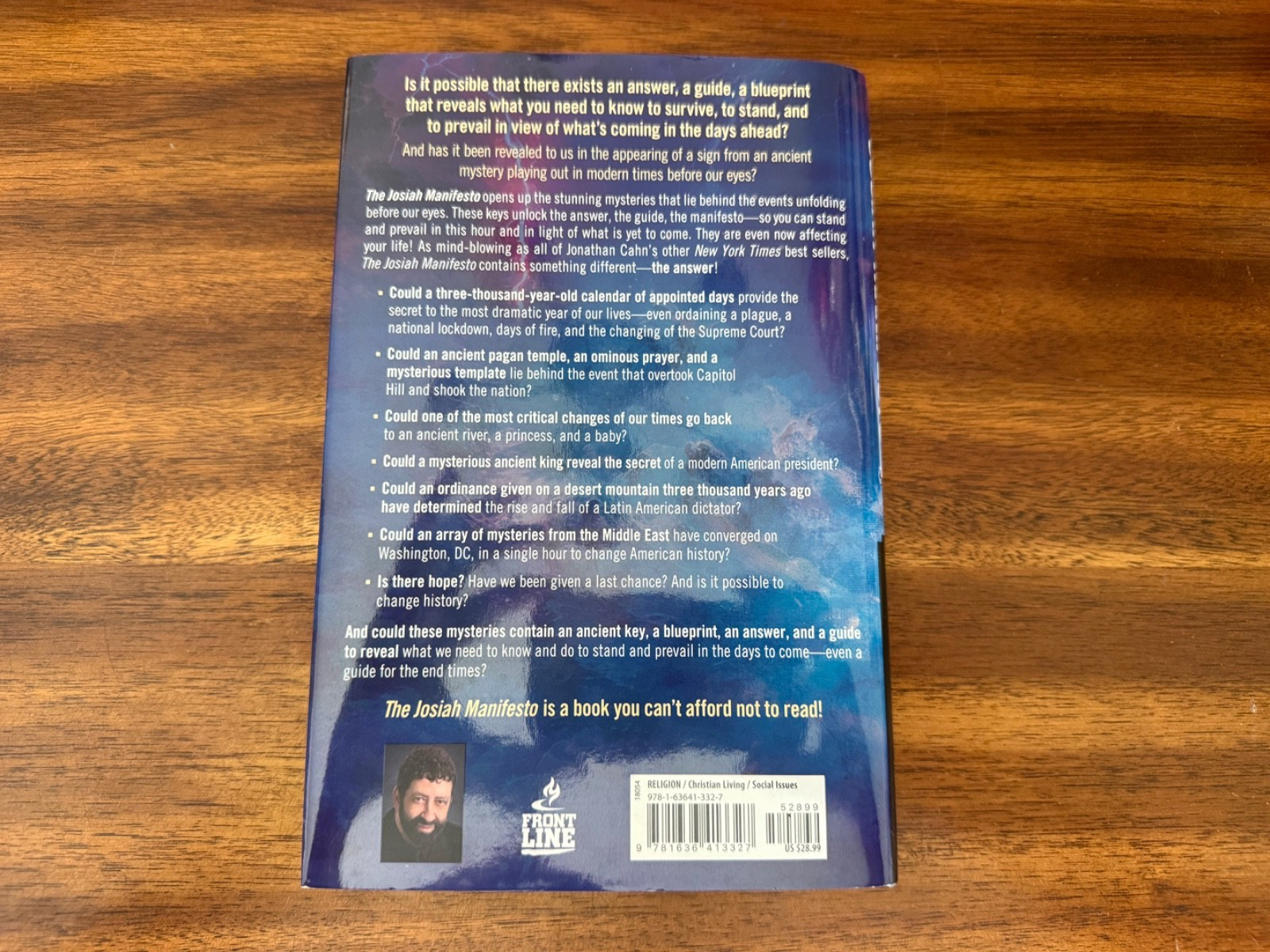 Josiah Manifesto by Jonathan Cahn (2023, Hardcover) FREE SHIPPING