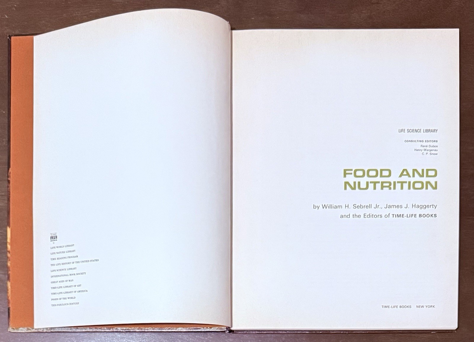 Food & Nutrition by Sebrell Jr & Haggerty, Time Life Science Library. Great Info