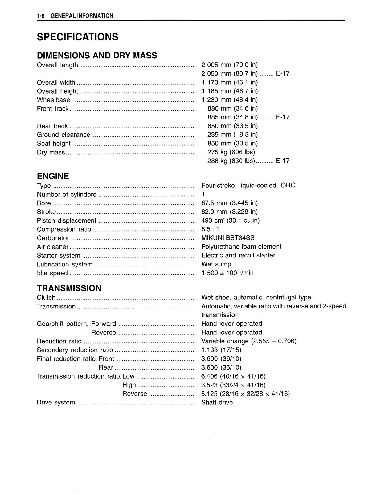 SUZUKI Vinson LT-A500F ATV Service Manual – STEEL LOOP FIXED – PROTECTIVE COVERS