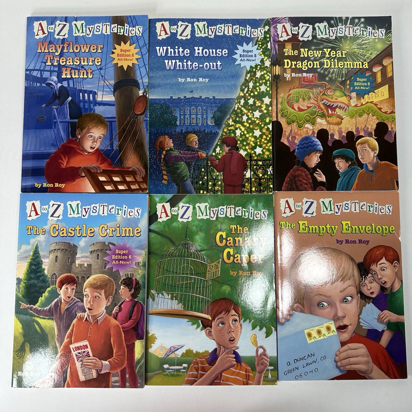 Lot of 17 A to Z Mysteries Books, Ron Roy, Super Editions & Letter Series, Good