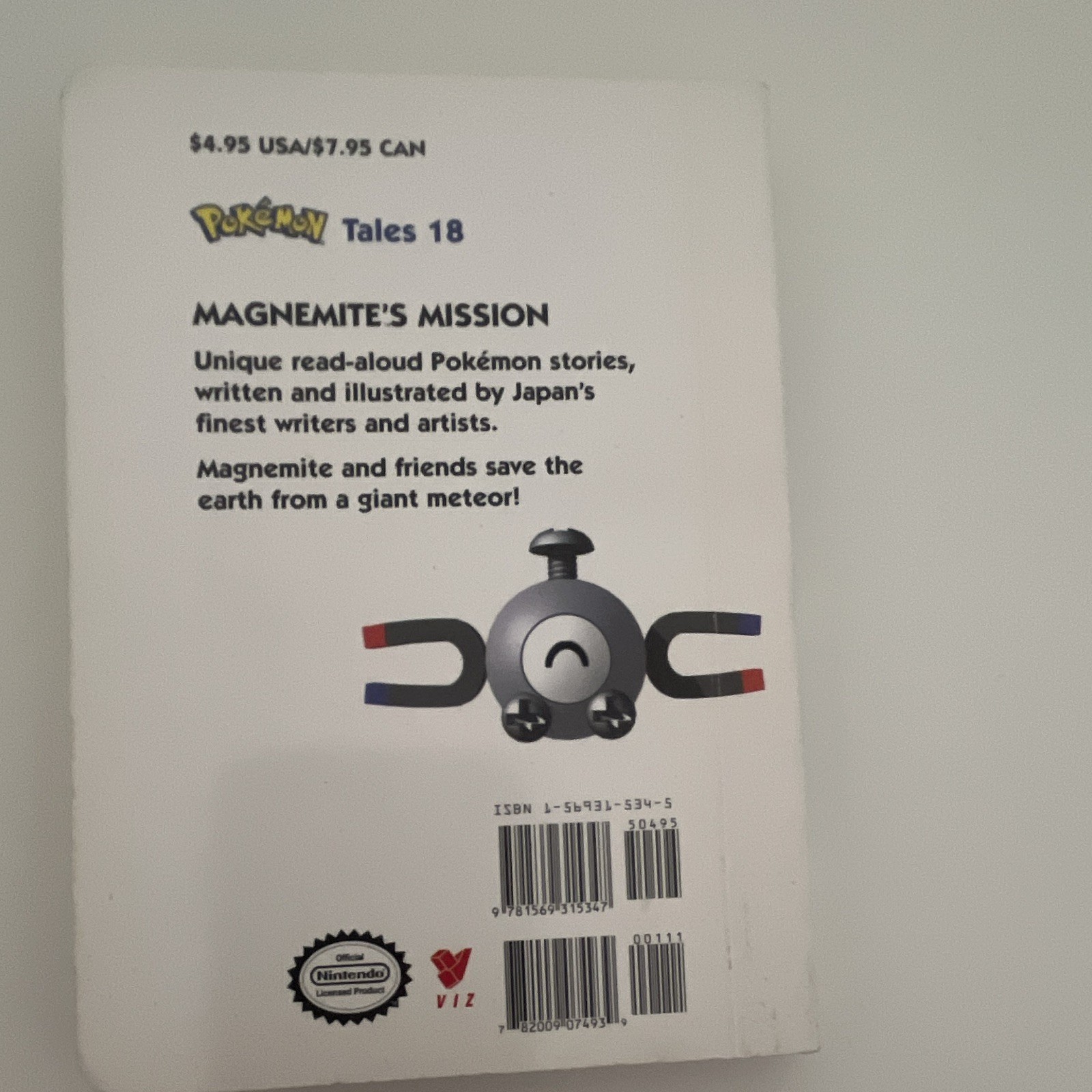Pokémon Tales 18 Magnemite’s Mission by Compilation VIZ Board Book