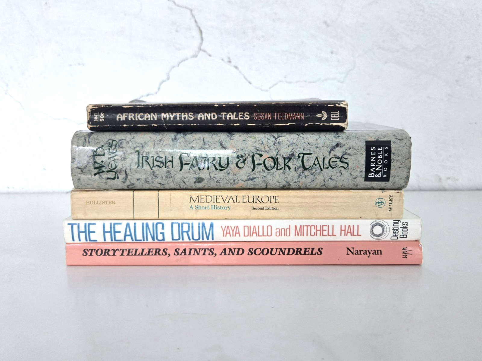 Lot of 5 WORLDWIDE MYTHS & LEGENDS BOOKS Spiritual Africa Europe Hindu Religion