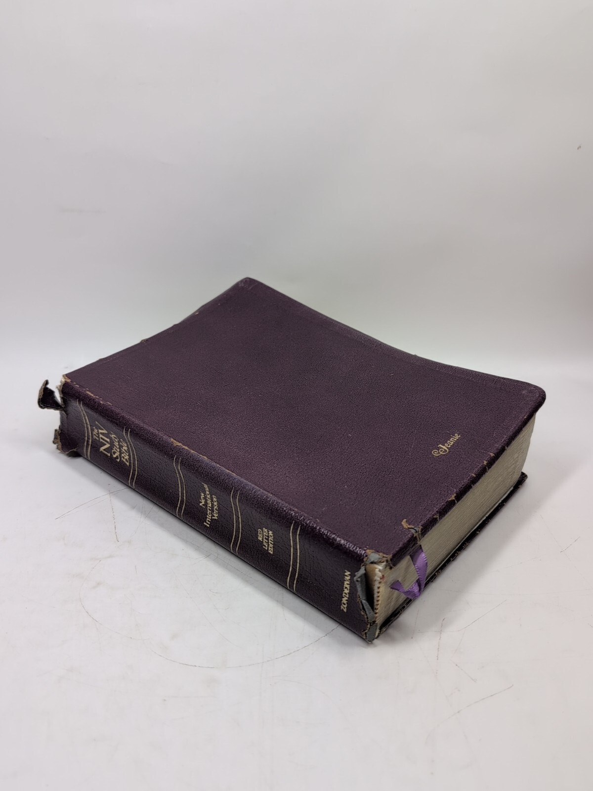 Zondervan NIV 1985 Study Bible Red Letter Violet/Purple Bonded Leather