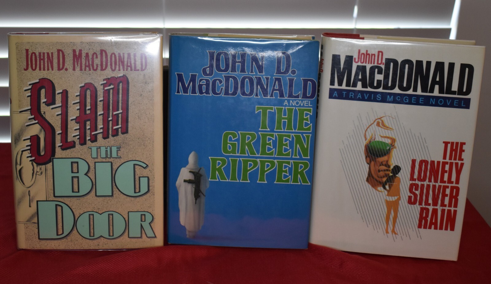 3x John D. MacDonald Spy HB Lonely Silver Rain Green Ripper Slam Door 1st/1st’s