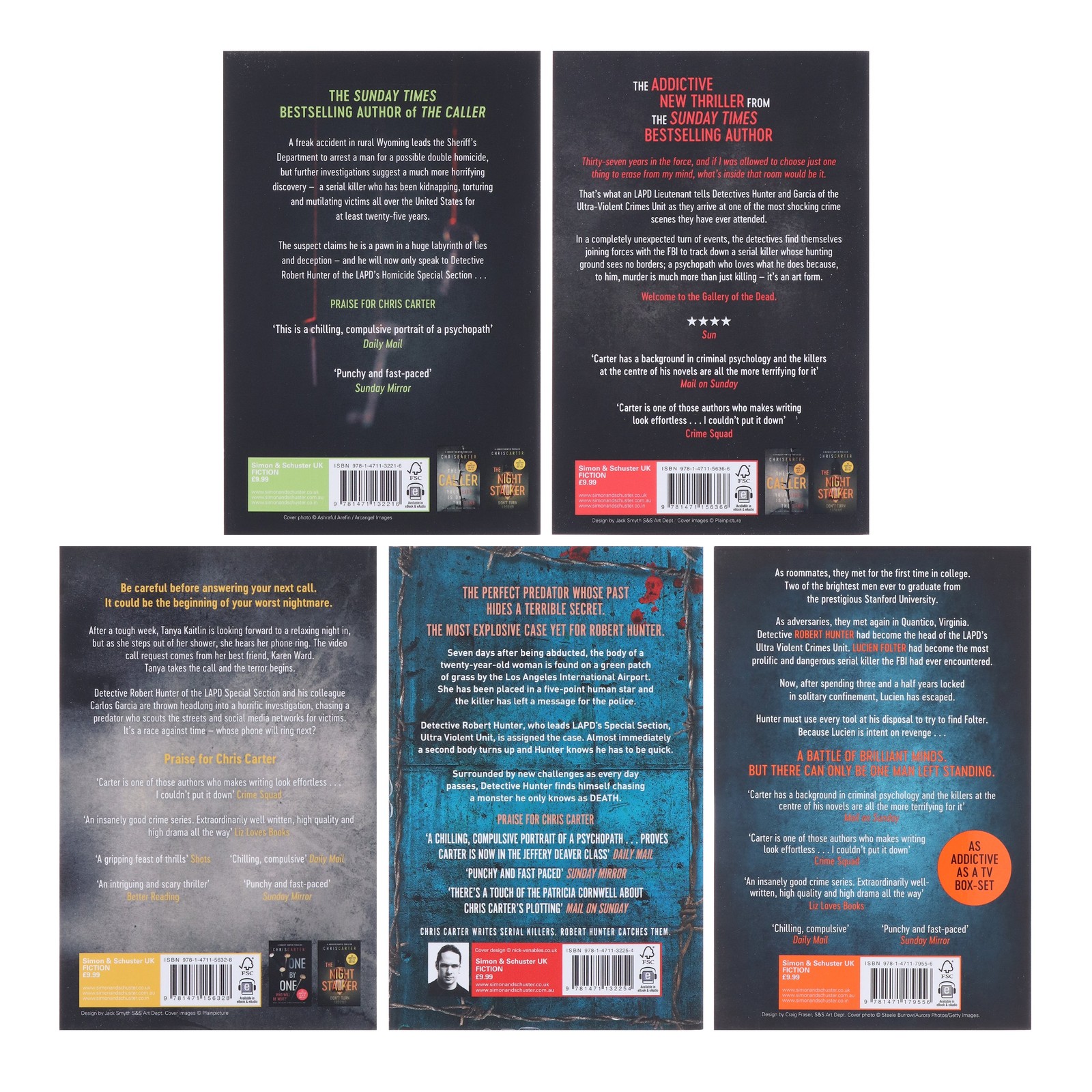Robert Hunter Series by Chris Carter 5 Books Set – Fiction – Paperback