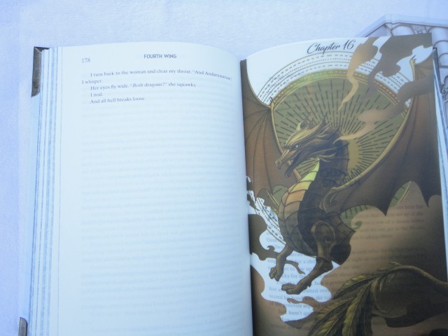 Fourth Wing SIGNED & Iron Flame Bookish Box Luxe Edition Rebecca Yarros Overlays