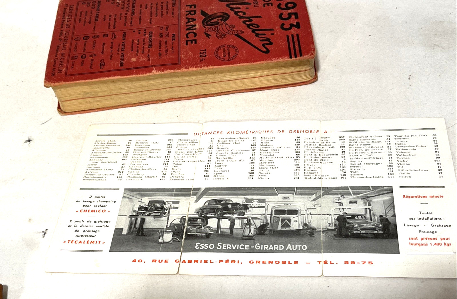 RARE Original Vintage Guide Du Pneu Michelin 1953 France Ooh la la!