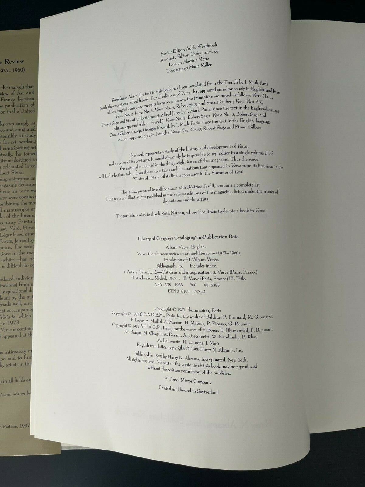 Verve: The Ultimate Review of Art and Literature,1937-1960 by M. Anthonioz | PGB