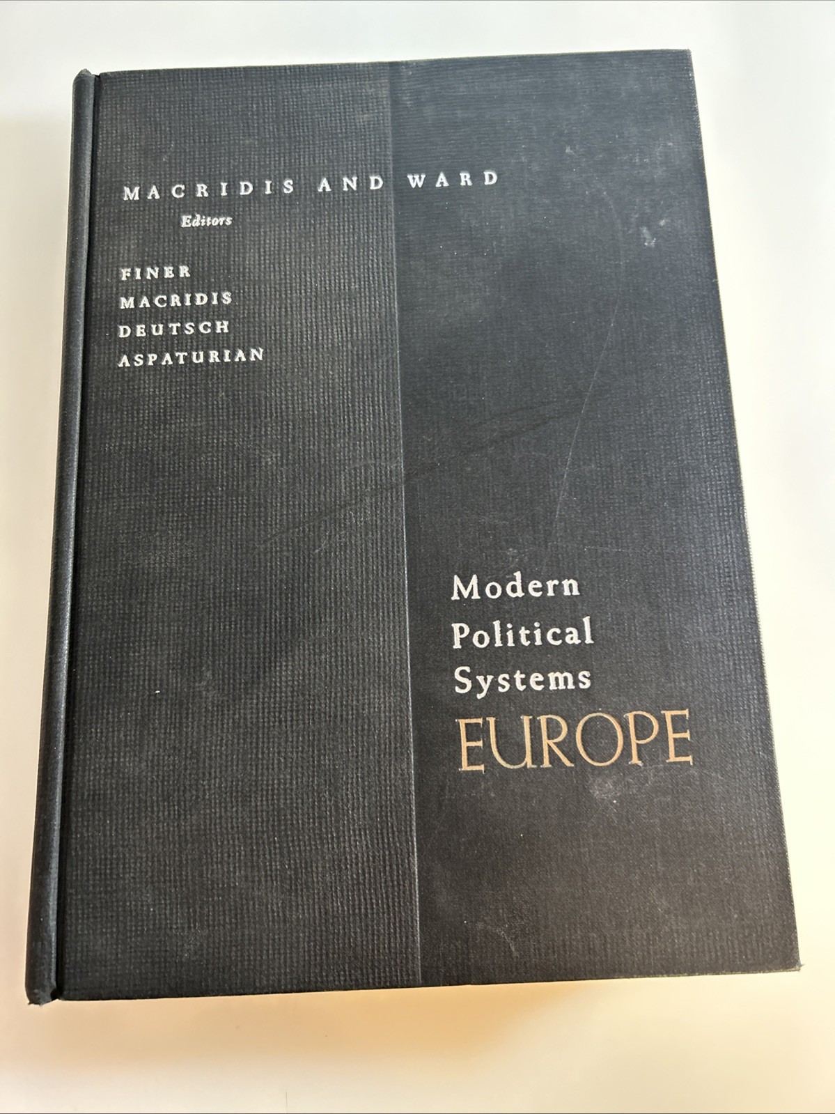 Modern Political Systems: Europe. Editors Macridis/Ward 2nd Print 1963 HC sldj