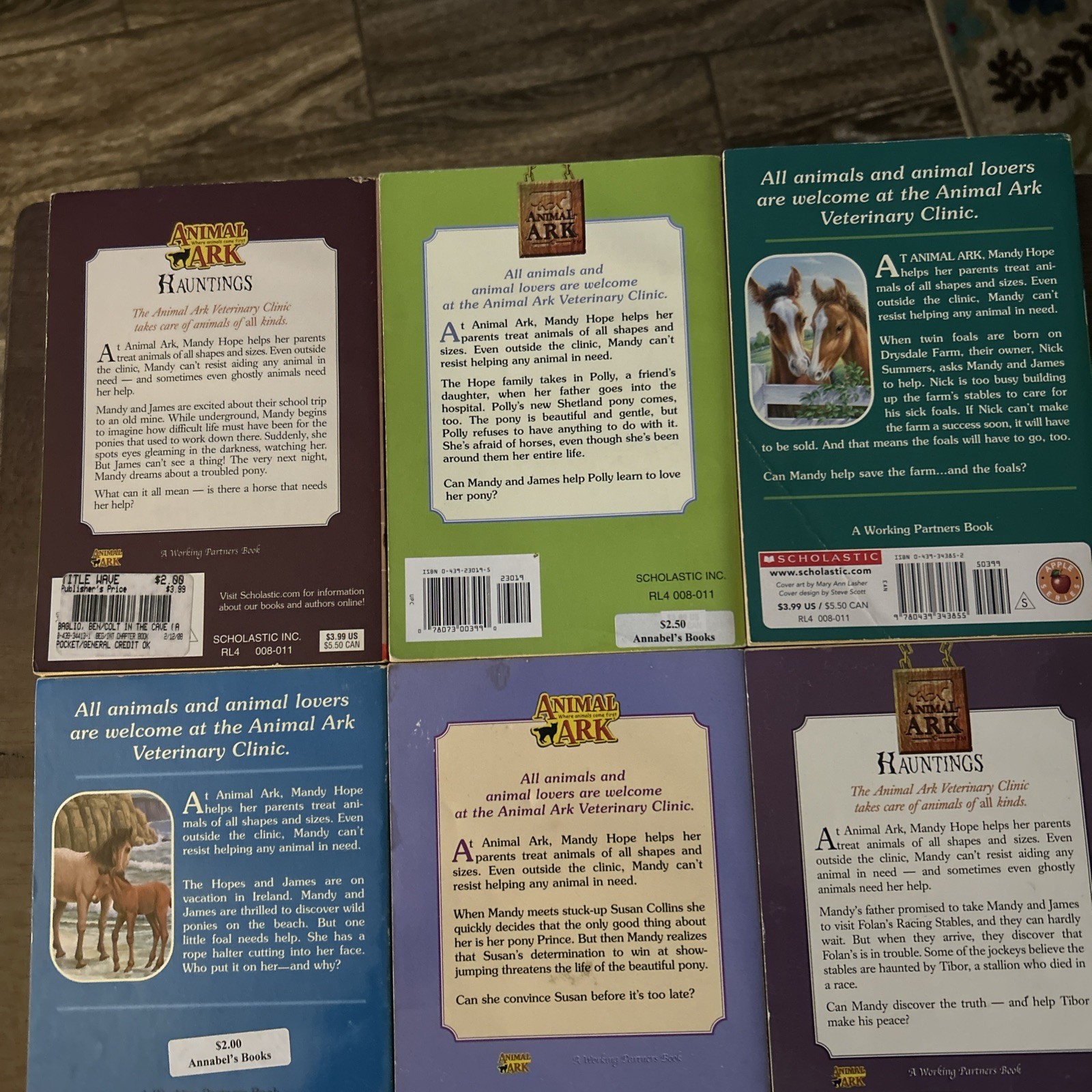 Lot of 6 Animal Ark by Ben M. Baglio Paperback Books Scholastic Inc