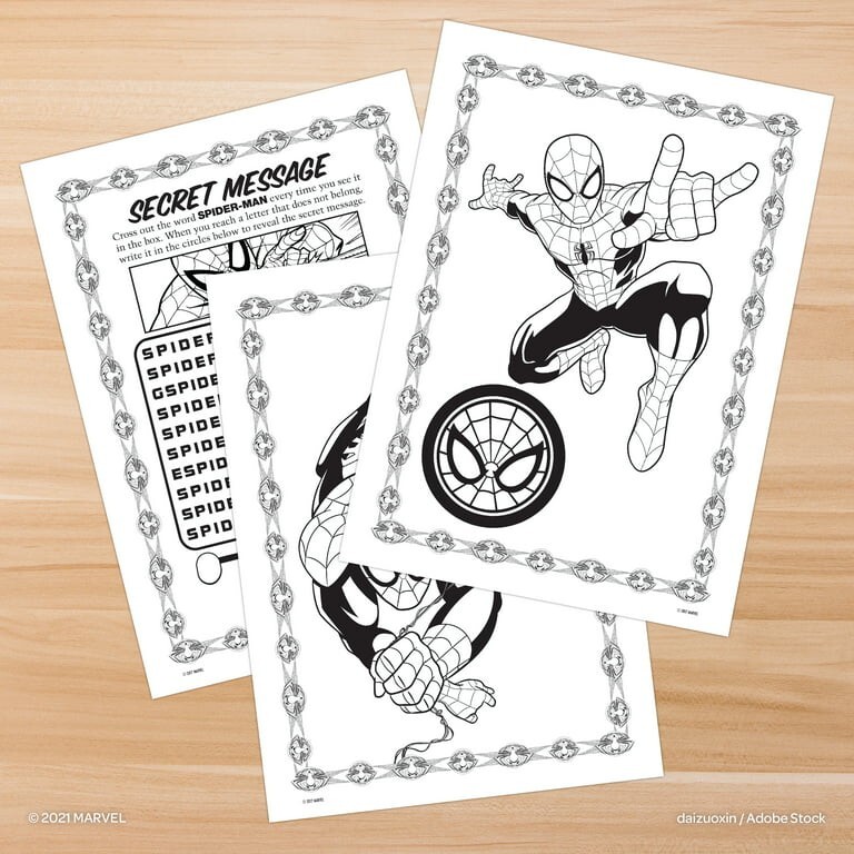 Spider-Man 80 Page Jumbo Coloring and Activity Book – With Free 16 Color Crayons