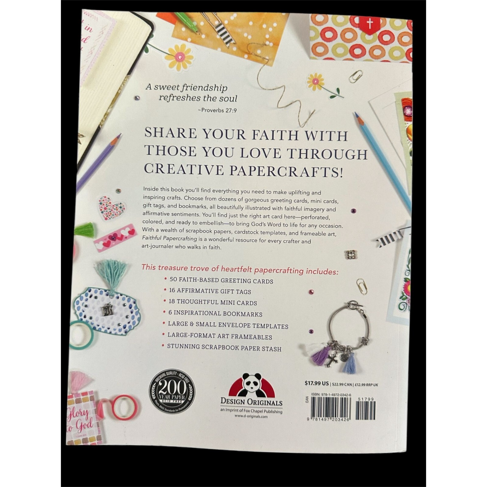 Faithful Papercrafting Notecards Gift Tags, Scrapbook Paper & More 111 Pages NEW