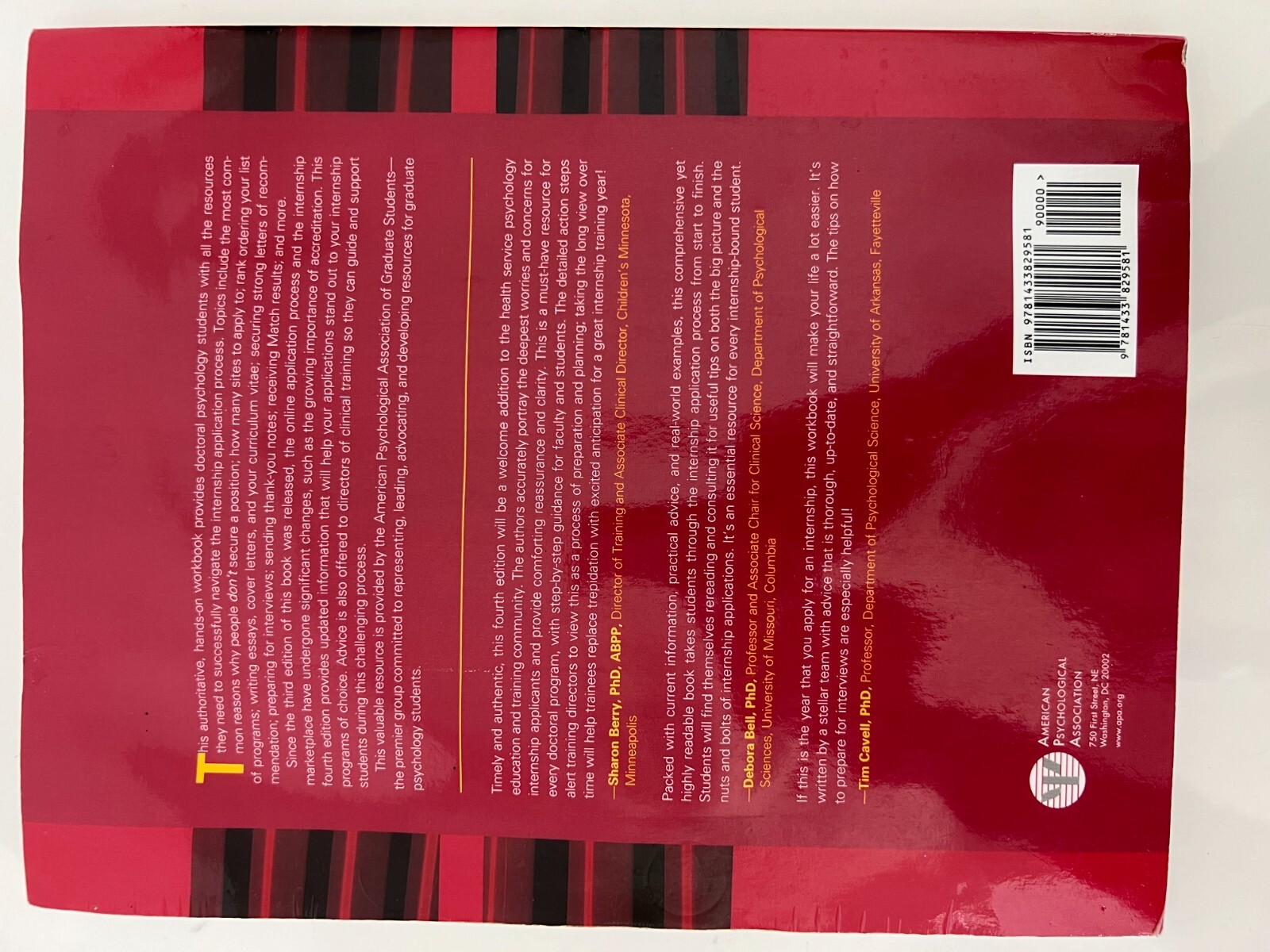 Internships in Psychology | Fourth Edition | LIGHT WATER DAMAGE