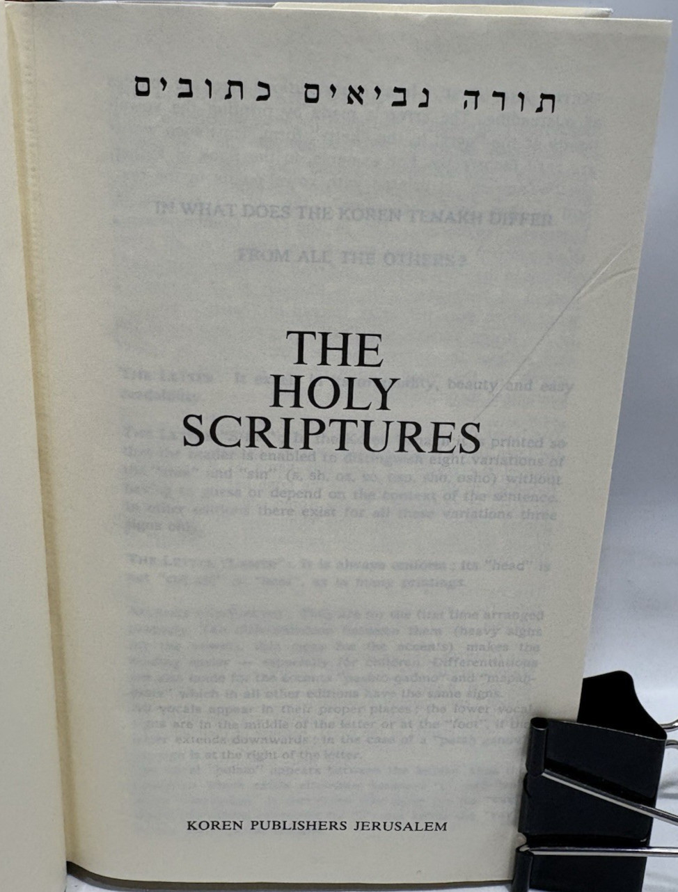 The Koren Jerusalem Bible Bilingual Edition, Tora-Prophets Writings, 2012