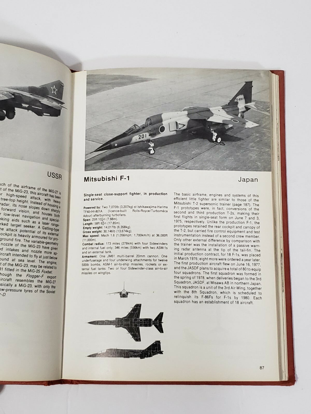 Military Aircraft of the World Hardcover John Taylor & Swanborough 1979 Book